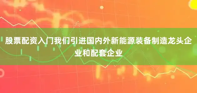 股票配资入门我们引进国内外新能源装备制造龙头企业和配套企业